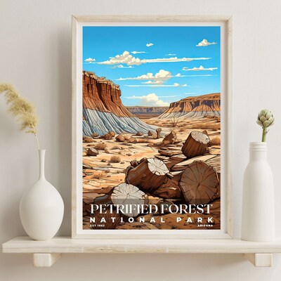 Petrified Forest National Park Poster, Travel Art, Office Poster, Home Decor | S7 - image6